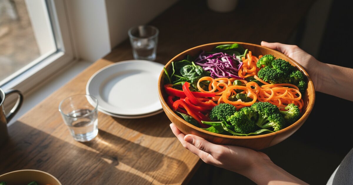 Šareno povrće bogato antioksidansima - brokula, paprika, mrkva, kelj, špinat i batate koji pomažu smanjiti oksidativni stres