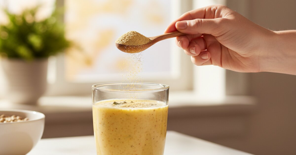 Lecitin proizvodi - suncokretove sjemenke, kapsule lecitina, jaja i sojino zrnje na stolu s drvenom pozadinom