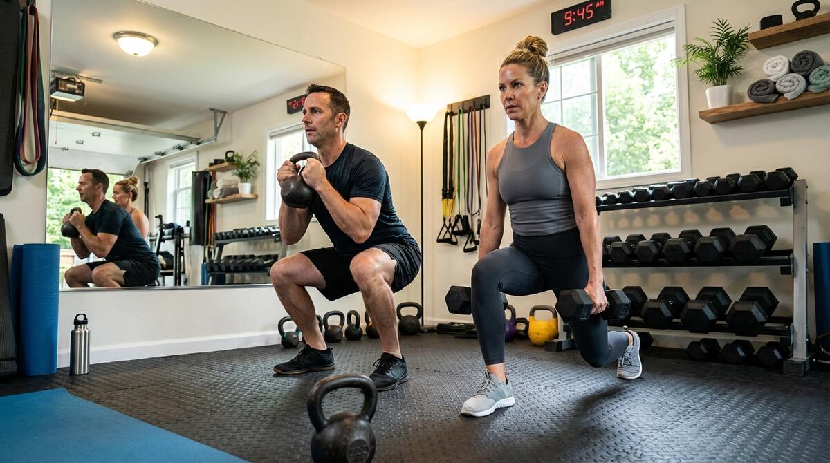 Trening snage starenje - starija osoba vježba s utezima u teretani, održavanje mišićne mase